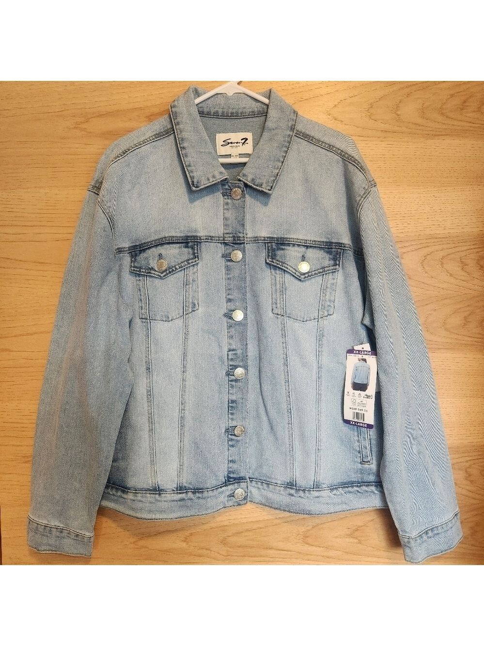 SEVEN7 CLASSIC DENIM TRUCKER JACKET XXL NWT - Picture 10 of 10